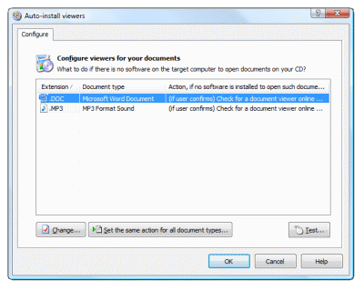 Setup actions for autorun documents if no software will be found on user's computer to open them. Click to enlarge...