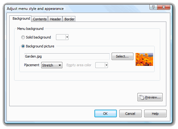 Setup autorun menu design: customize menu background - use a picture