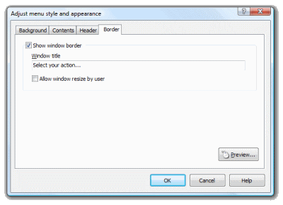 Setup autorun menu design: customize menu border. Click to enlarge...